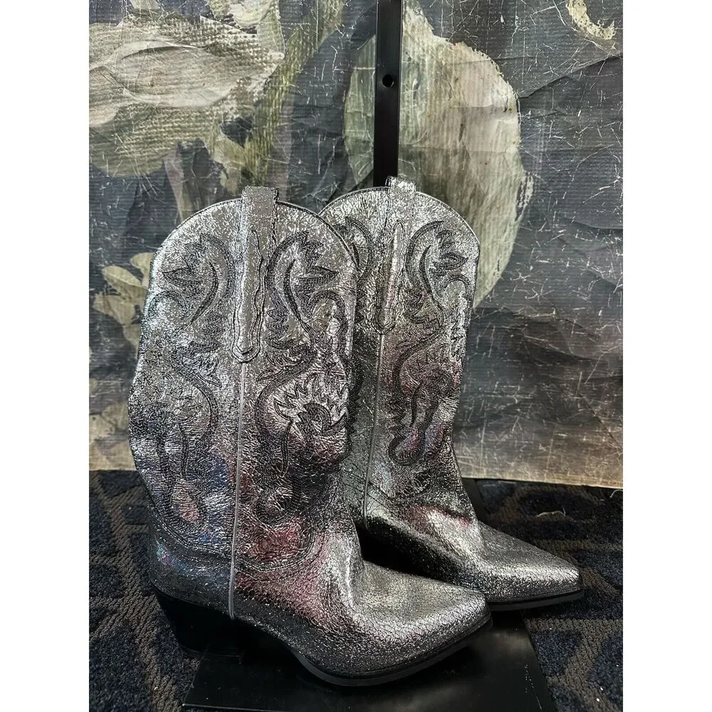 Free People x Jeffrey Campbell Dagget Western Boots Size  7 - Picture 3 of 4